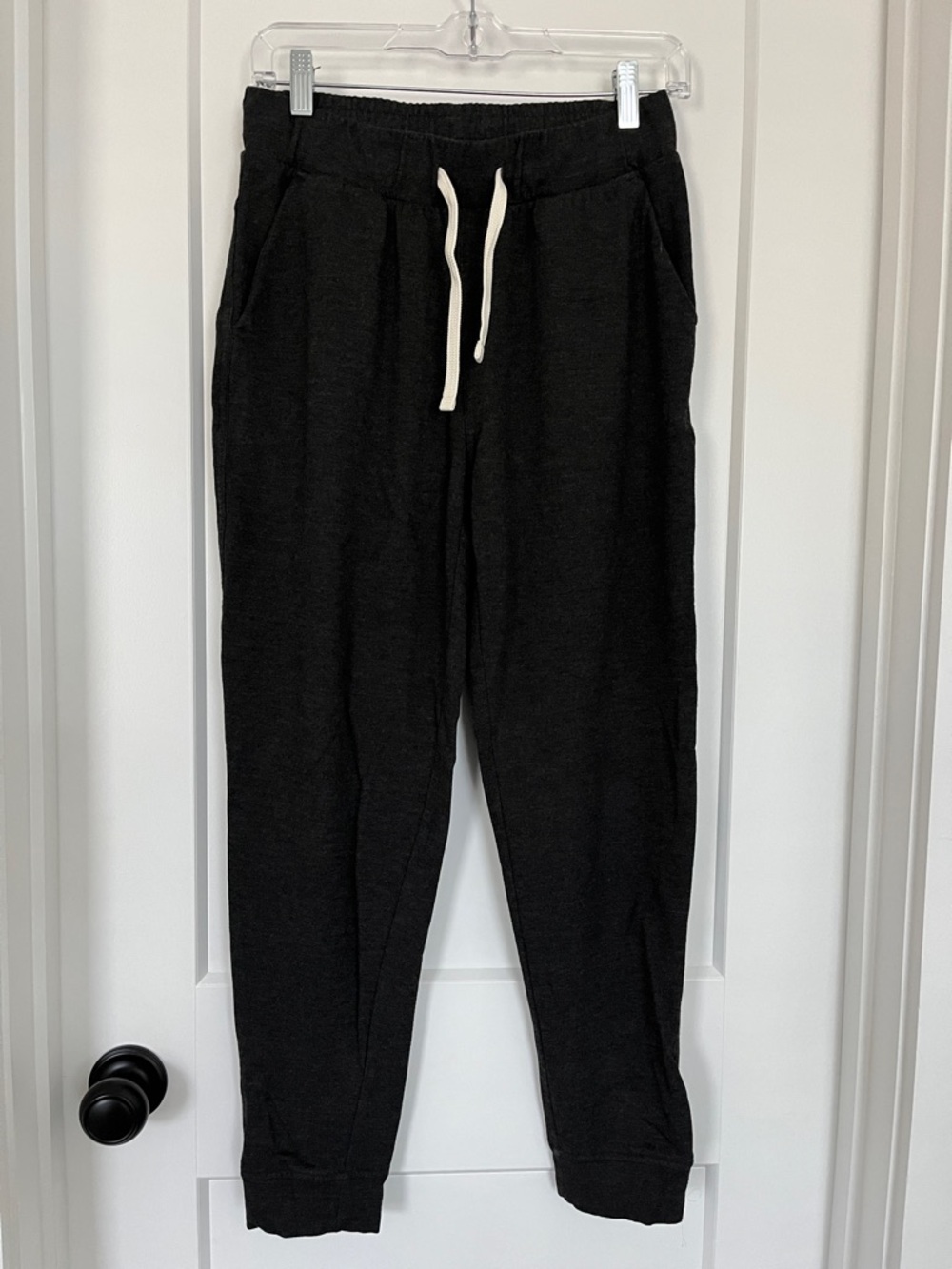 Free Fly Apparel Women's Black Jogger Pants with White Drawstring